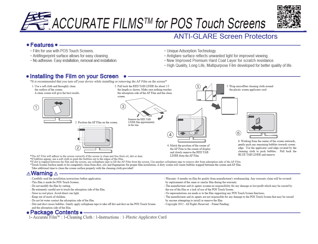 Touch Screen Protector 9.7" SAM4s SAP-630